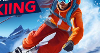 Fast downhill turn in The big challenge of skiing